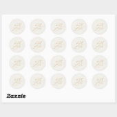Trouwgunst met liefde ronde sticker (Vel)