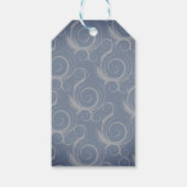 Trouwgunst met monogramkrullen cadeaulabel (Achterkant)