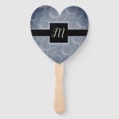 Trouwgunst met monogramkrullen handwaaier (Voorkant)