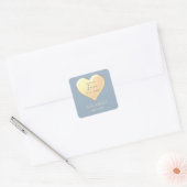 Trouwgunst met Verspreid Liefde Vierkante Sticker (Envelop)