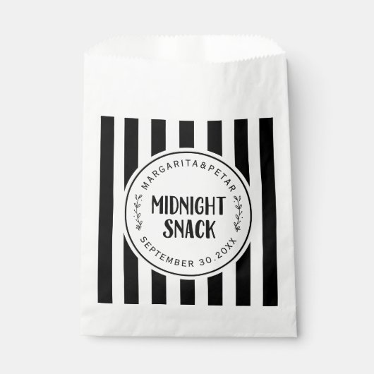 Trouwgunst Midnight Snack met Vette Streep Bedankzakje (Voorkant)