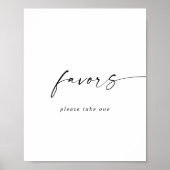 Trouwgunst Modern Script Bord Poster (Voorkant)