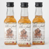 Trouwgunst Neem een korte bloem Likeurfles Etiket (Flessen)