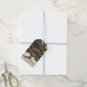 Trouwgunst Oud Landelijk Boom & Lichten Cadeaulabel (Met Touw)