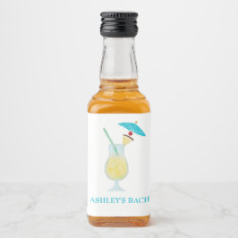 Trouwgunst Piña Colada Cocktail Bachelorette Likeurfles Etiket