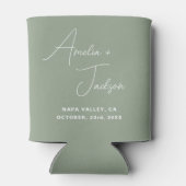 Trouwgunst Sage Green om te hebben en te houden Blikjeskoeler (Achterkant)
