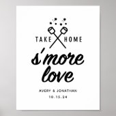 Trouwgunst S'more Liefde Bord Poster (Voorkant)