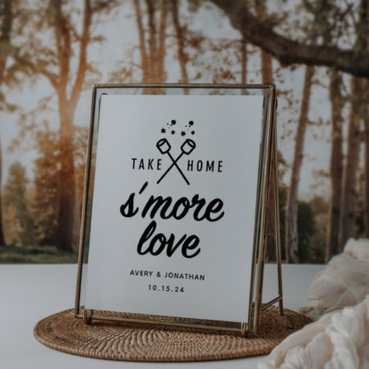 Trouwgunst S'more Liefde Bord Poster