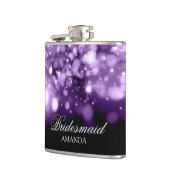 Trouwgunst Sparkling Lights Paarse Heupfles (Links)