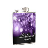 Trouwgunst Sparkling Lights Paarse Heupfles (Rechts)