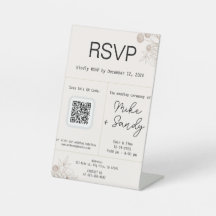Trouwgunst Tafelteken, QR-code RSVP-teken