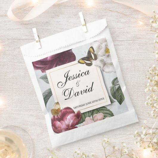 Trouwgunst Tassen Bloom Bloem Bloem Vlinder Bedankzakje (Geknipt)