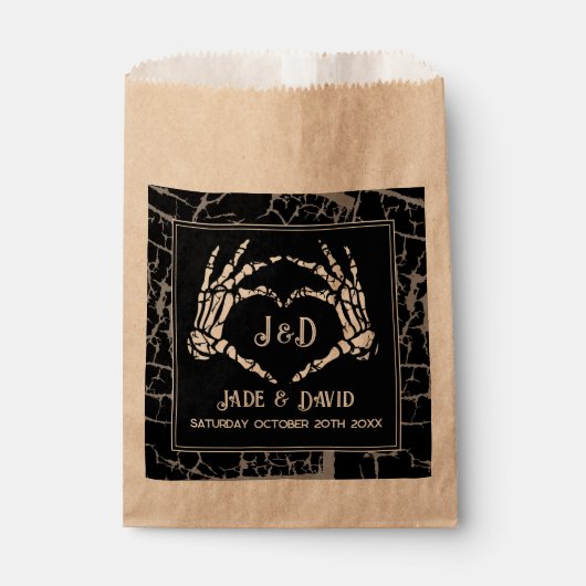 Trouwgunst Tassen Skelet Handen Hart Event Bedankzakje (Voorkant)