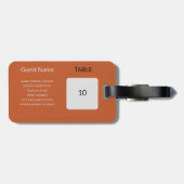 Trouwgunst Zitting Grafiek Gids Bagagelabel (Achterkant horizontaal)