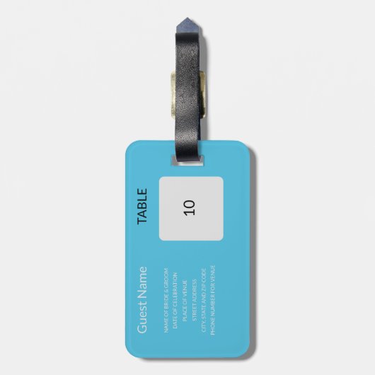 Trouwgunst Zitting Grafiek Gids Bagagelabel (Achterkant verticaal)