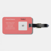 Trouwgunst Zitting Grafiek Gids Bagagelabel (Achterkant horizontaal)