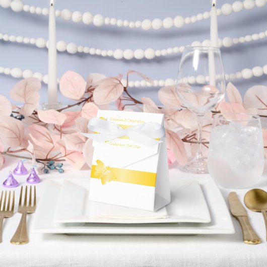 Trouwgunstdoos Gele Vlinder Bedankdoosjes (Huwelijk)