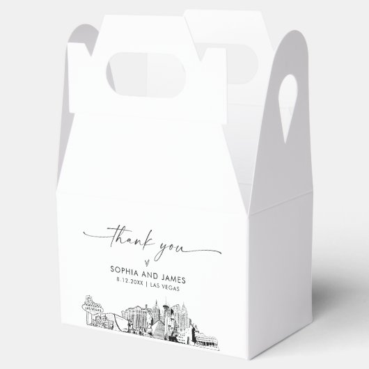 Trouwgunstdoos met persoonlijke noot uit Las Vegas Bedankdoosjes (Geopend)