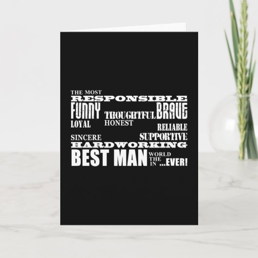 Trouwgunsten Beste & Grootste Kwaliteiten van de B Bedankkaart (Voorkant)