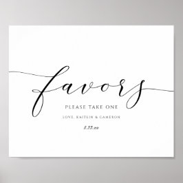 Trouwgunsten Bord Elegant Luxe Schrift Poster