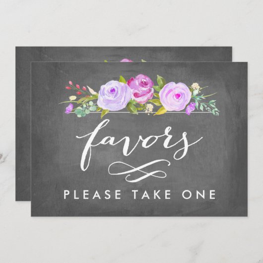 Trouwgunsten Rozenperk - Neem er een paars Kaart (Voorkant / Achterkant)