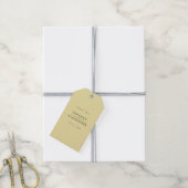 Trouwgunstlabels met eiland citrusgeel cadeaulabel (Met Touw)