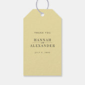 Trouwgunstlabels met eiland citrusgeel cadeaulabel (Achterkant)