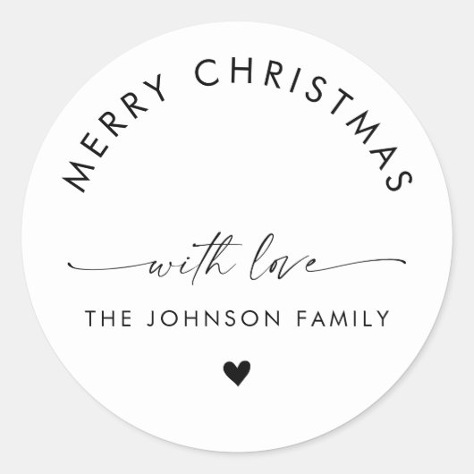 Trouwgunststicker 'Voorbestemd' | Moderne Trouwdag Ronde Sticker (Voorkant)