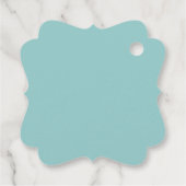 Trouwgunsttag in Teal & Blush Bedankjes Labels (Achterkant)