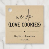 Trouwgunsttag 'We Do Love Cookies' Bedankjes Labels (Voorkant)
