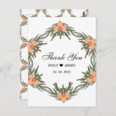 Trouwgunstzak - aangepaste naam en datum voor kaar briefkaart (Voorkant / Achterkant)