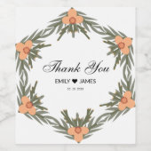 Trouwgunstzak - aangepaste naam en datum voor kaar wijn etiket (Enkel label)