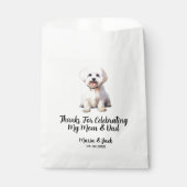 Trouwgunstzakje met Maltezer hond Bedankzakje (Voorkant)