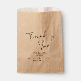 Trouwgunstzakken in а moderne stijl. bedankzakje