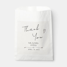 Trouwgunstzakken in а moderne stijl. bedankzakje