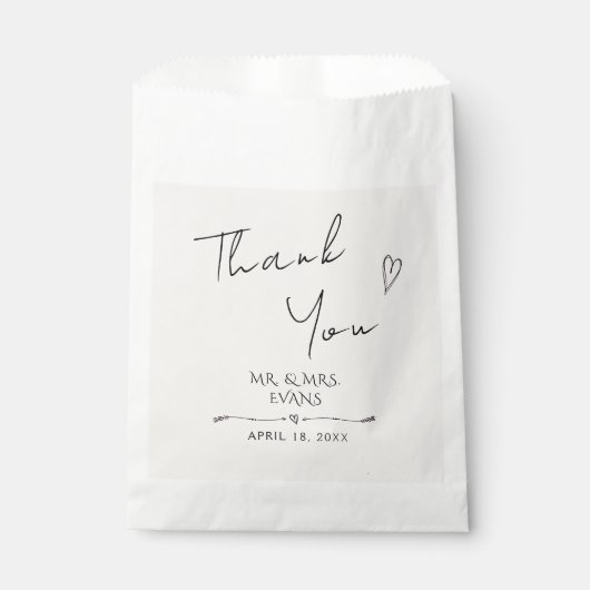 Trouwgunstzakken in а moderne stijl. bedankzakje (Voorkant)