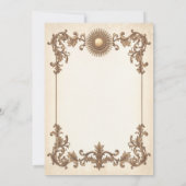 Trouwhalankaart met vintage zon-thema kaart (Achterkant)