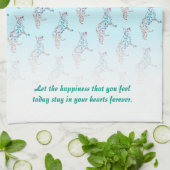 Trouwhanddoek bloemig Duitse herder hond Theedoek (Gevouwen)