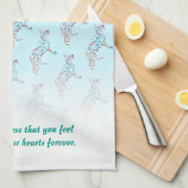 Trouwhanddoek Floral Duitse Herder hond Theedoek (Quarter Fold)