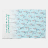 Trouwhanddoek Floral Duitse Herder hond Theedoek (Horizontaal)