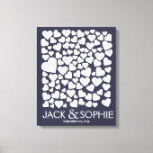 trouwhandtekening gastboekje kiezen kleur canvas afdruk (Voorkant)