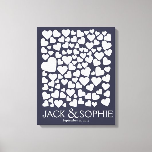 trouwhandtekening gastboekje kiezen kleur canvas afdruk (Voorkant)