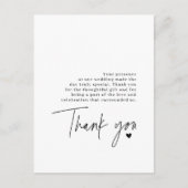 Trouwhart dankbericht script dankzegging bericht briefkaart (Voorkant)