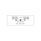 trouwhart met pijlbruid en bruin zelfinktende stempel (Design)