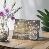 Trouwhartelijk Dank Roestig Hout Mason Jar Lichten Bedankkaart