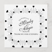 Trouwhartjes Frame Script Bruiloft Kaart (Voorkant)