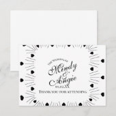 Trouwhartjes Frame Script Huwelijk Bedankkaart (Voorkant / Achterkant)