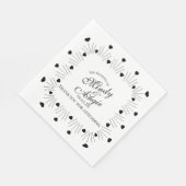 Trouwhartjes Frame Script Huwelijk Servet (Hoek)