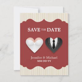 Trouwhartjes - Grappige 'Save the Date'-trouwkaart Save The Date