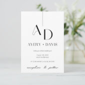 Trouwhartochting Ethereal Harmony Save The Date (Staand voorkant)